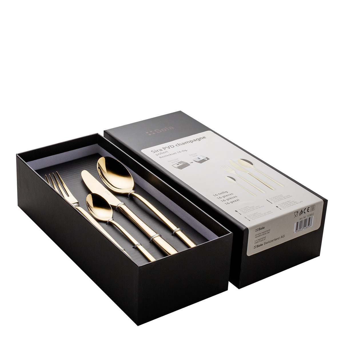 Set de couverts 16 pcs – Sira PVD Champagne