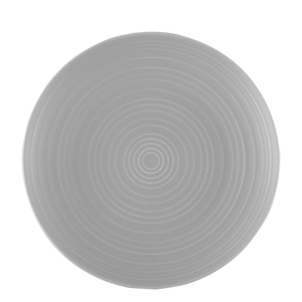 Assiette plate Gaya RGB Spiral en gris clair 28 cm