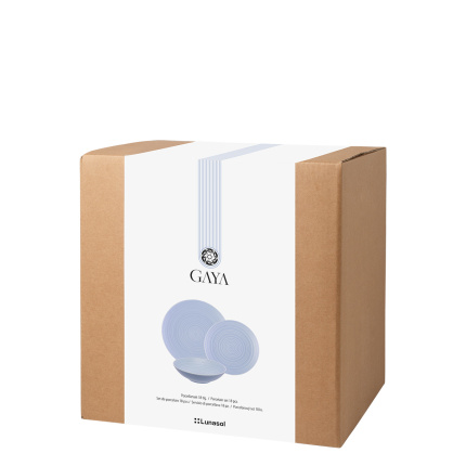 Set en porcelaine bleu clair mat 18 pièces – Gaya RGB