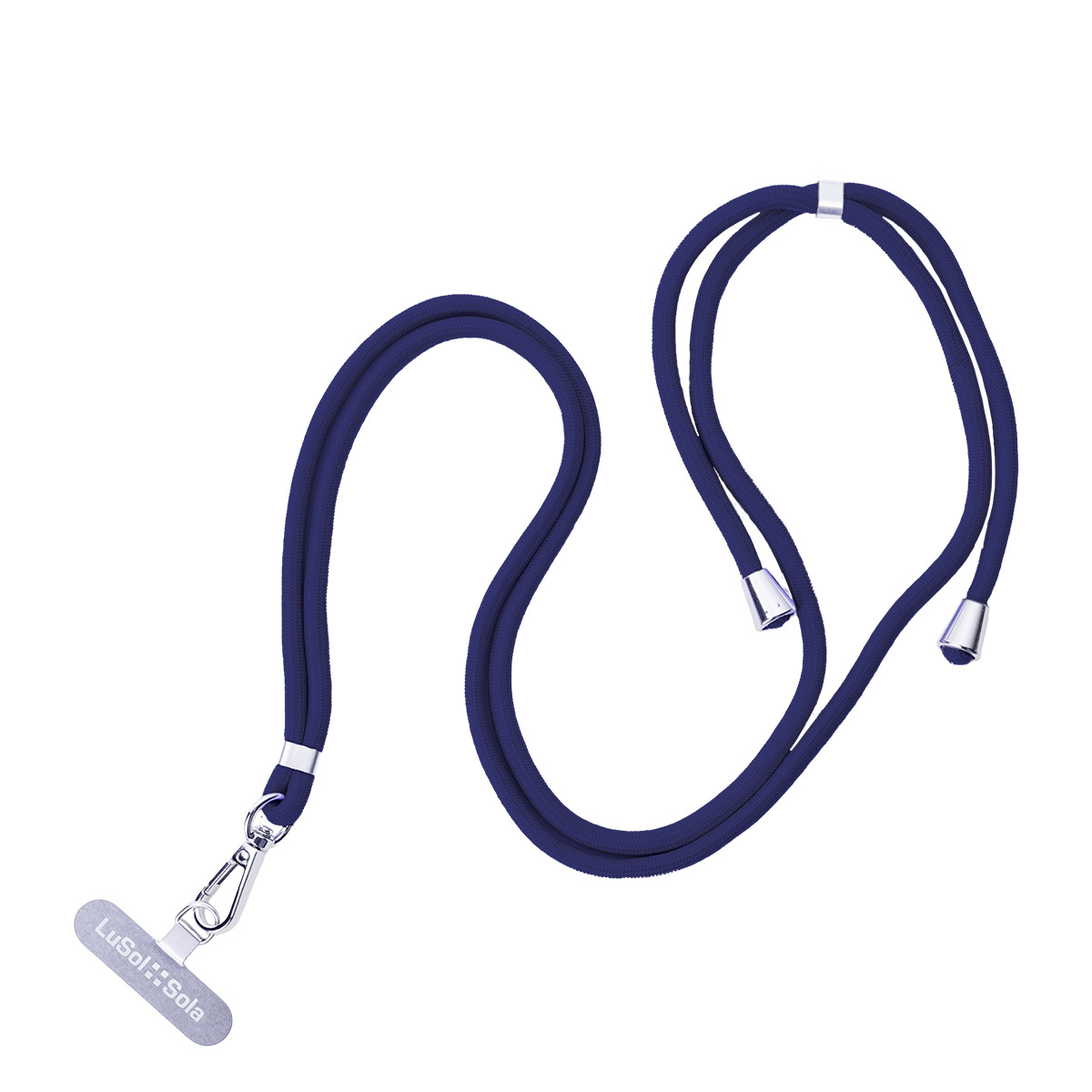 Cordon de téléphone Crossbody avec logo Lusol::Sola, bleu
