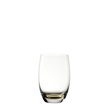 Verres tumbler 460 ml à fond spiralé jaune 6 pcs - Optima Glas Lunasol