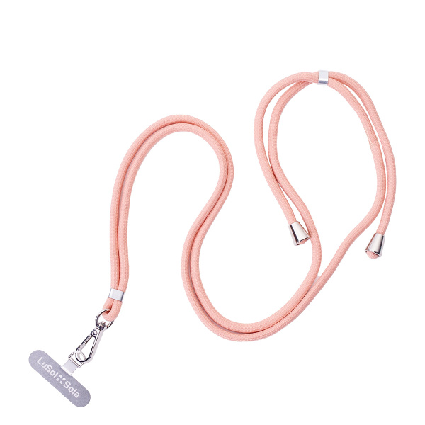 Cordon de téléphone Crossbody avec logo Lusol::Sola, rose