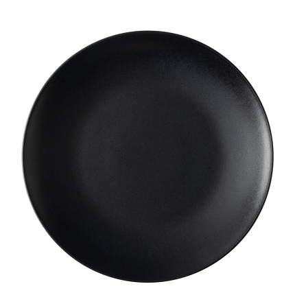 Assiette plate 27 cm 4 pcs - Basic noir mat