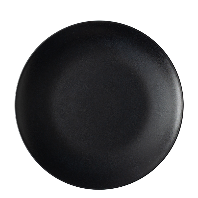 Assiette plate 27 cm 4 pcs - Basic noir mat