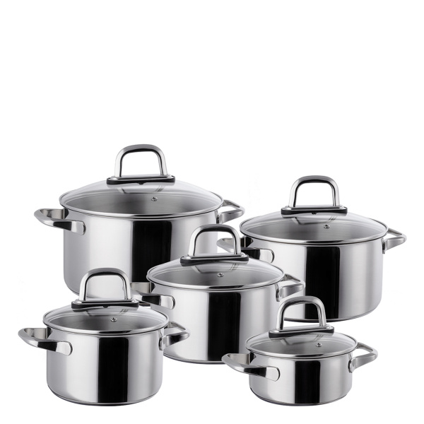 Set de casseroles et couvercles 10 pièces - Saturn Lunasol
