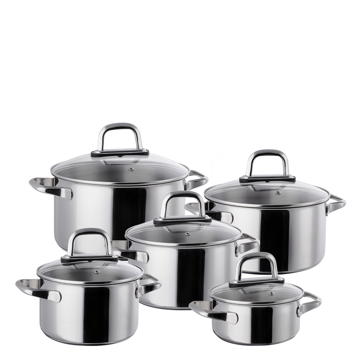 Set de casseroles et couvercles 10 pièces - Saturn Lunasol