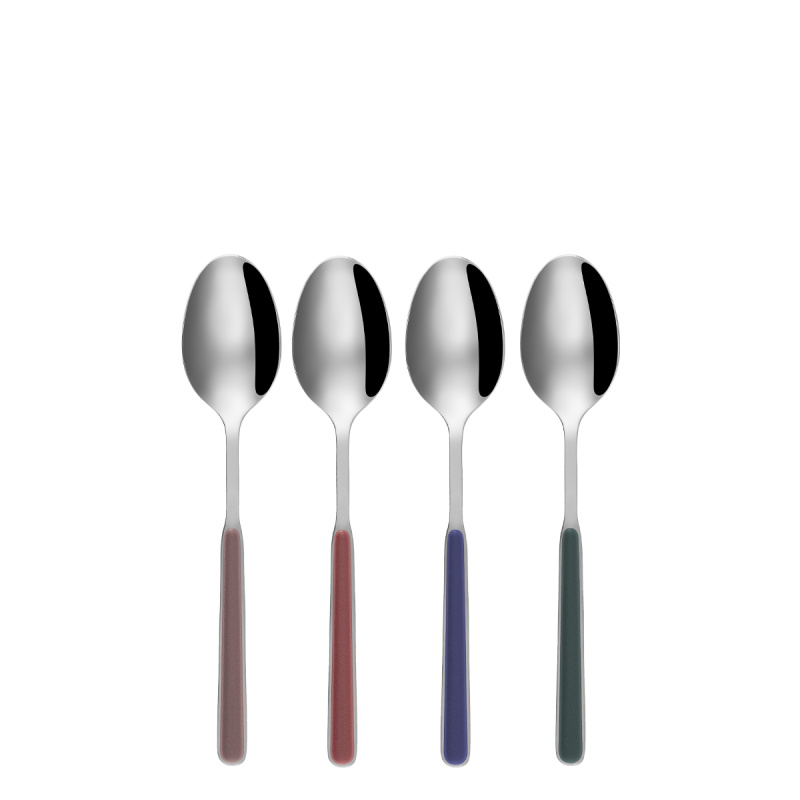 Set de 4 cuillères à müsli/dessert - mix RGB