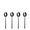 Cuillère à café Set 4 pcs – Porto PVD gris clair / noir satiné