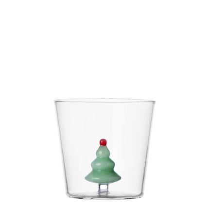 Verre avec sapin vert mat 2 pcs - Ichendorf