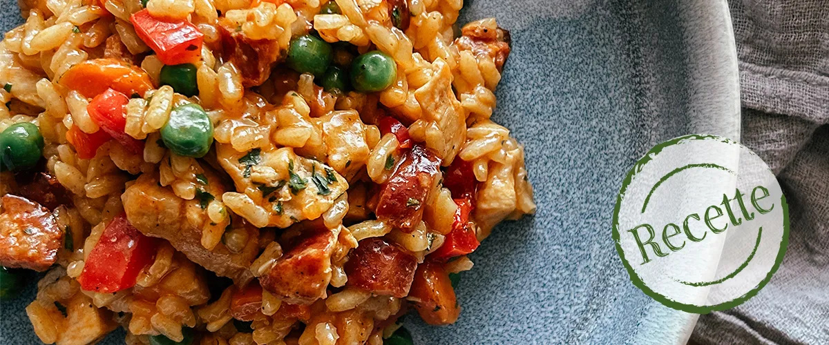 Risotto alla primavera au poulet